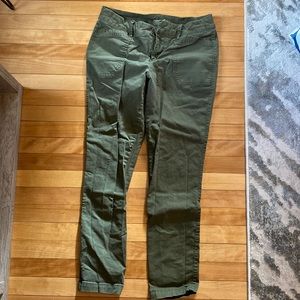 Army green pixie chino pants